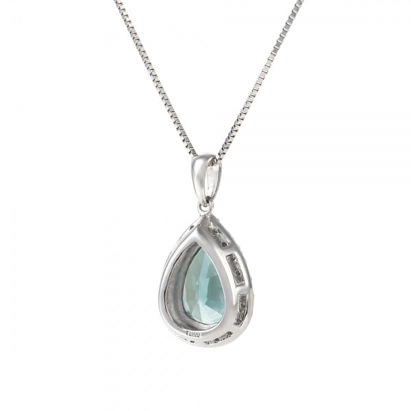 アレキサンドライト/ダイヤモンド プラチナネックレス(クレサンベール/ペアシェイプ/取り巻き/6月誕生石)《WPDA4102》