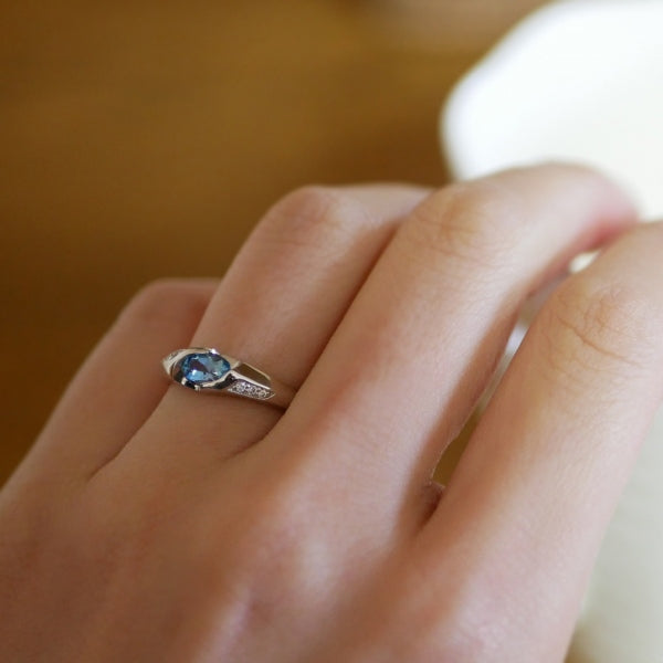 アクアマリン/ダイヤモンド プラチナリング(オーバル/3月誕生石)《WRGN3073》