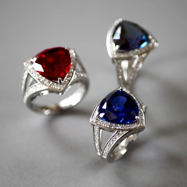 ルビー/ダイヤモンド プラチナリング(クレサンベール/40周年/トリリアント/7月誕生石)《WRGR2703》