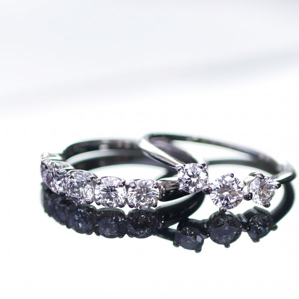 ダイヤモンド プラチナリング(計0.5カラット/Dカラー/SI2UP/EXCELLENT/4月誕生石)《JRGD1057》