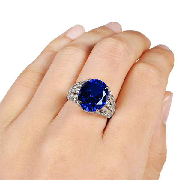 ブルーサファイア/ダイヤモンド プラチナリング(クレサンベール/オーバル/ミル打ち/9月誕生石)《WRGS2694》