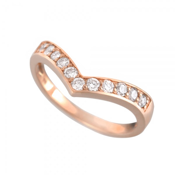 ダイヤモンド K18リング(計0.3カラット/シャープ/4月誕生石)《WRGD3266》