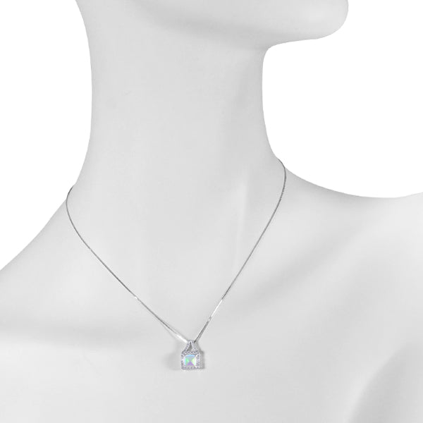 ウォーターオパール/ダイヤモンド K18ネックレス(クレサンベール/ナポレオンカット/10月誕生石)《WPDW3193》