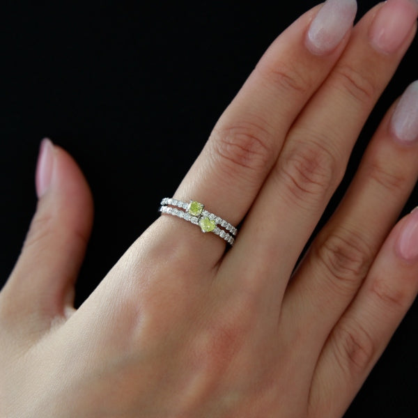 【限定1点】イエローダイヤモンド/ダイヤモンド プラチナリング(0.25カラット/4月誕生石/グレーディングレポート付き)《JRGD1642》