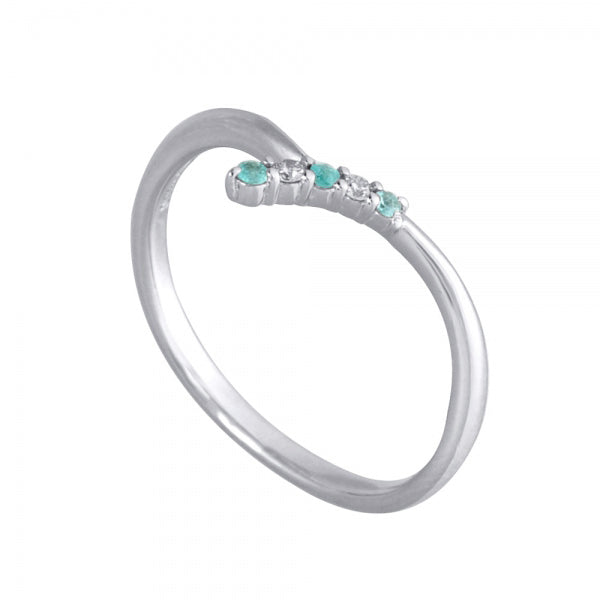 トルマリン/ダイヤモンド PTリング(ネオンブルー/10月誕生石)《WRGN3299》