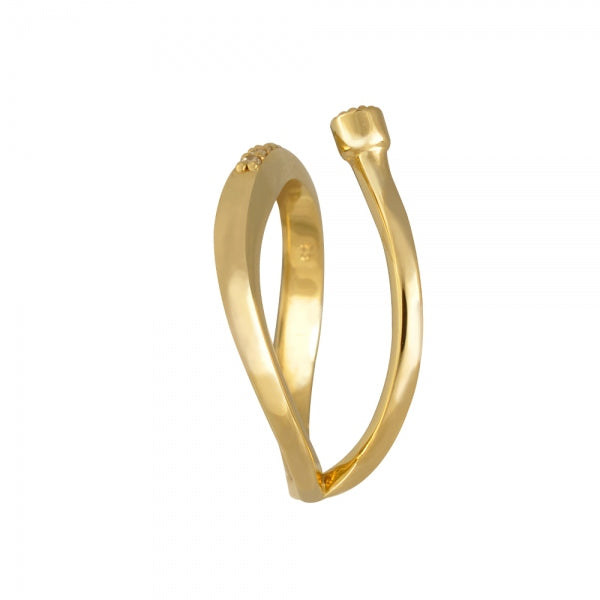 ダイヤモンド K18リング(計0.07カラット/インデックス/ミル打ち/4月誕生石)《WRGD3555》