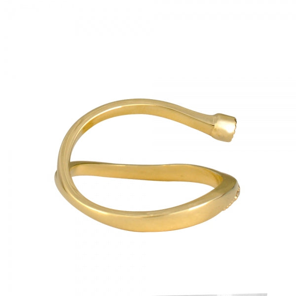 ダイヤモンド K18リング(計0.07カラット/インデックス/ミル打ち/4月誕生石)《WRGD3555》