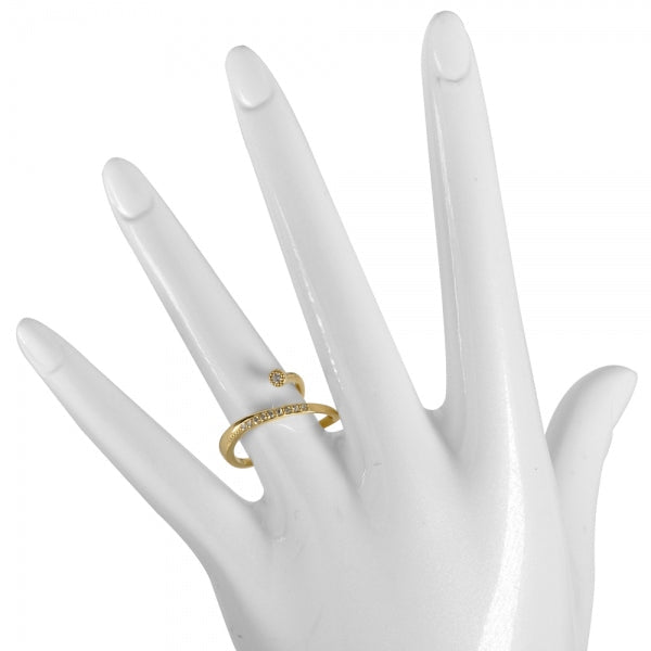 ダイヤモンド K18リング(計0.07カラット/インデックス/ミル打ち/4月誕生石)《WRGD3555》