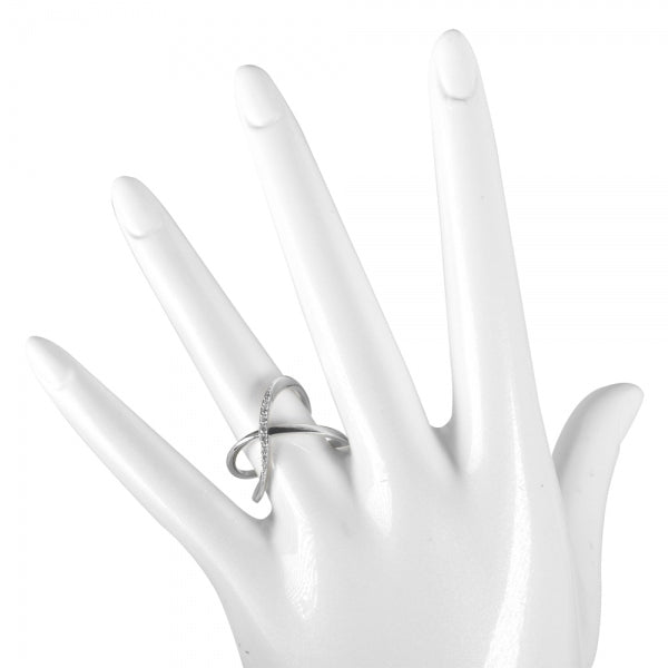 ダイヤモンド プラチナリング(インデックス/クロスモチーフ/4月誕生石)《WRGD3562》