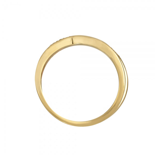 ダイヤモンド K18リング(計0.12カラット/インデックス/レール風/4月誕生石)《WRGD3553》