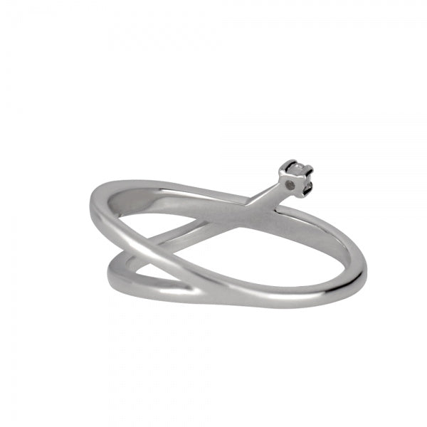 ダイヤモンド PTリング(計0.12カラット/インデックス/レール風/4月誕生石)