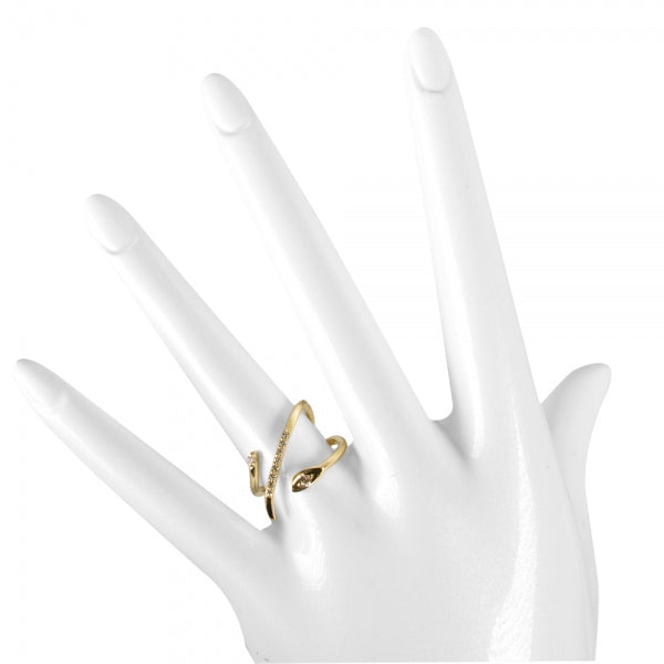 ダイヤモンド K18リング(計0.07カラット/インデックス/リーフモチーフ/4月誕生石)《WRGD3551》