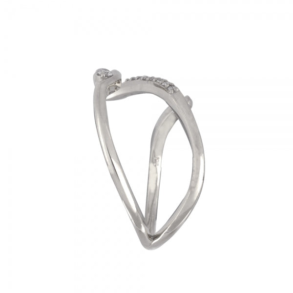 ダイヤモンド プラチナリング(計0.07カラット/インデックス/リーフモチーフ/4月誕生石)《WRGD3559》