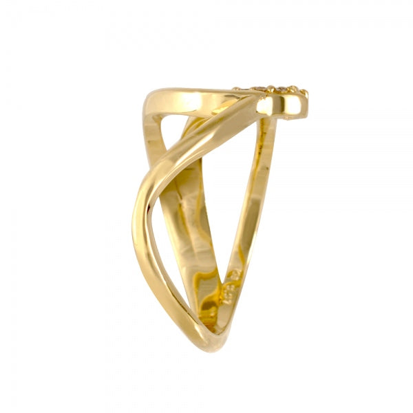 ダイヤモンド K18リング(計0.07カラット/インデックス/ティアラ/4月誕生石)《WRGD3550》