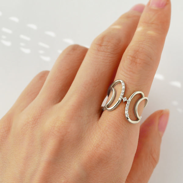 ダイヤモンド プラチナリング(インデックス/蝶モチーフ/4月誕生石)《WRGD3557》