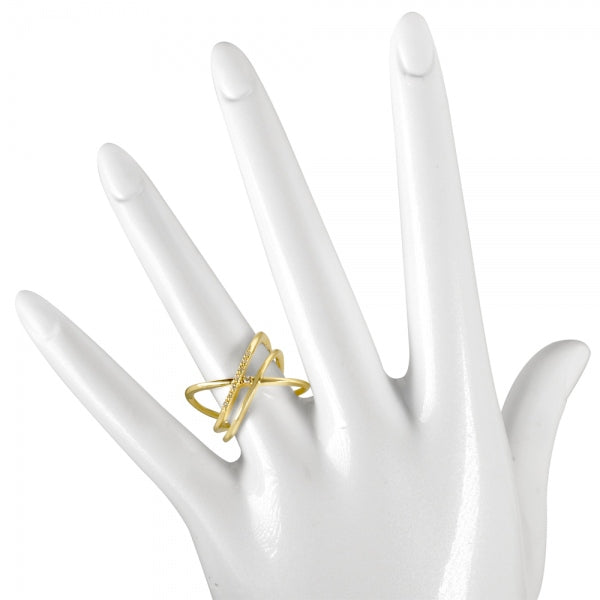 ダイヤモンド K18リング(インデックス/クロスモチーフ/4月誕生石)《WRGD3548》