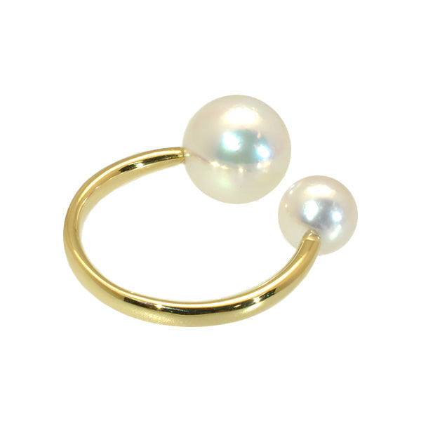 パール K18リング(アコヤ真珠/6.0mm/8.0mm/6月誕生石)《WRGQ2502》