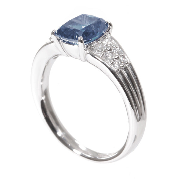 アレキサンドライト/ダイヤモンド PTリング(クレサンベール/6月誕生石)《BRGA7493》