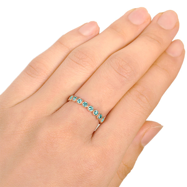 ブルートパーズ K18リング(ハーフエタニティ/11月誕生石)《WRGN2107》