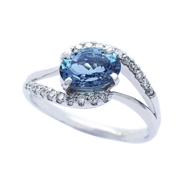 アクアマリン/ダイヤモンド プラチナリング(オーバル/3月誕生石)《WRGN3072》