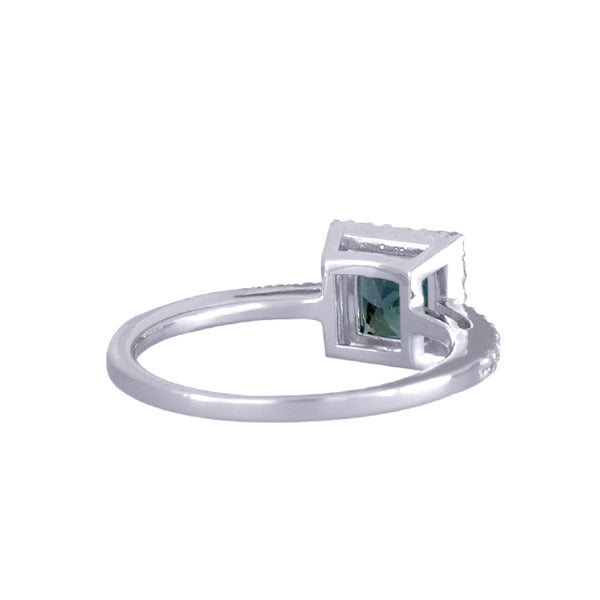 アレキサンドライト/ダイヤモンド K18リング(クレサンベール/プリンセス/6月誕生石)《WRGA3194》