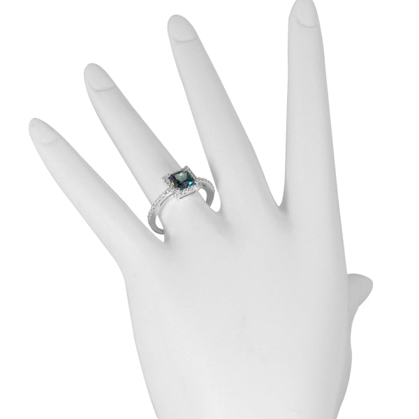 アレキサンドライト/ダイヤモンド K18リング(クレサンベール/プリンセス/6月誕生石)《WRGA3194》