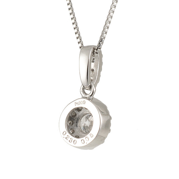 ダイヤモンド プラチナネックレス(0.2カラット/Dカラー/SI2UP/EXCELLENT/一粒/4月誕生石)《JPDD1056》