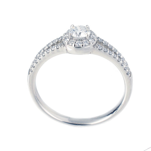 ダイヤモンド プラチナリング(0.2カラット/Dカラー/SI2UP/EXCELLENT/一粒/4月誕生石/グレーディングレポート付き)《JRGD1055》