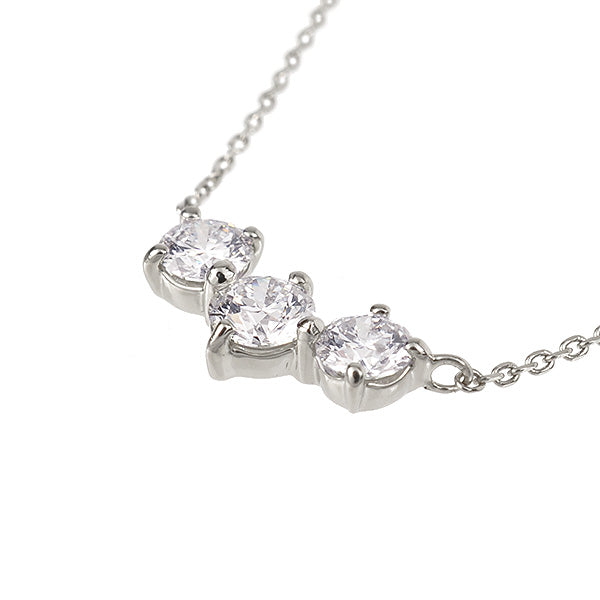 ダイヤモンド プラチナネックレス(計0.5カラット/4月誕生石/グレーディングレポート付き)《JPDD1058》