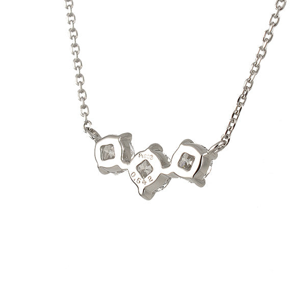 ダイヤモンド プラチナネックレス(計0.5カラット/4月誕生石/グレーディングレポート付き)《JPDD1058》
