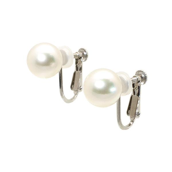 パール シルバー /K14ネックレス/イヤリング(花珠/アコヤ真珠/8.5mm~9.0mm/2点セット/6月誕生石/花珠鑑別鑑定書付き)《JNKQ1196》