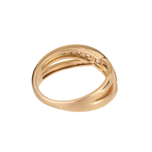 ダイヤモンド K18リング(計0.5カラット/クロスモチーフ/4月誕生石)《BRGD3060W》