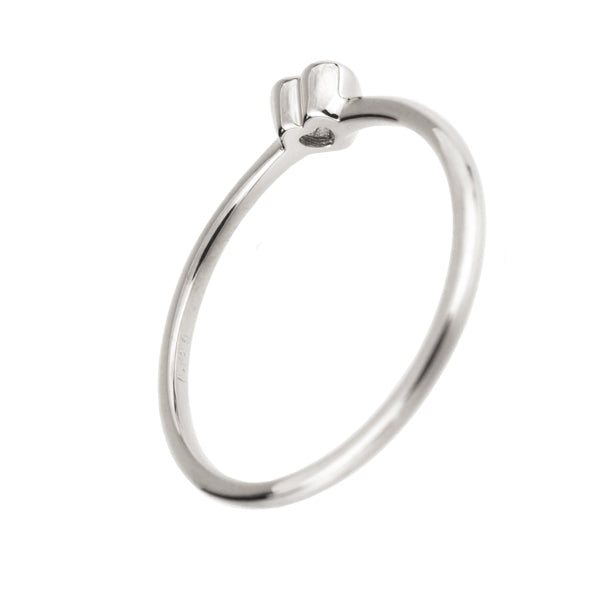 ダイヤモンド プラチナリング(0.1カラット/HカラーUP/VS2UP/ハート/一粒/フクリン/4月誕生石)《WRGD3168》