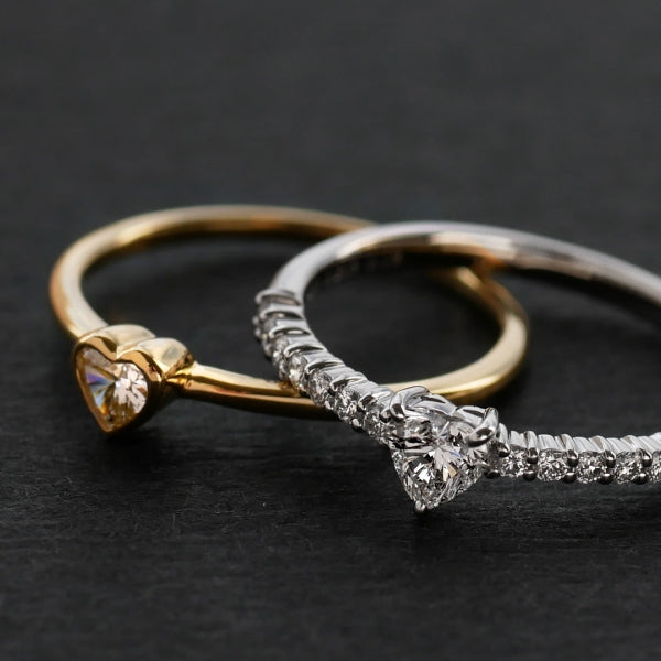 ダイヤモンド プラチナリング(0.2カラット/FカラーUP/SI2UP/ハート/一粒/4月誕生石)《WRGD3173》