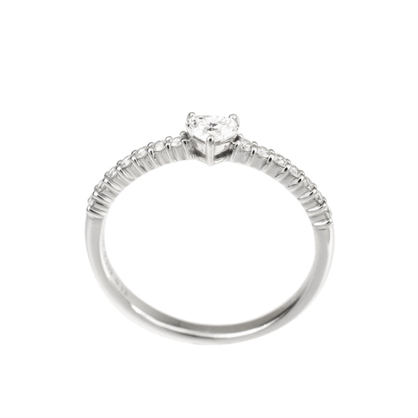 ダイヤモンド プラチナリング(0.2カラット/FカラーUP/SI2UP/ハート/一粒/4月誕生石)《WRGD3173》