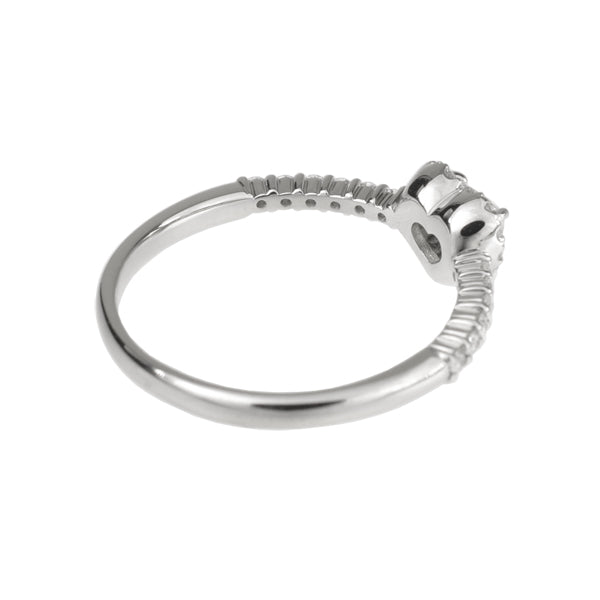 ダイヤモンド プラチナリング(0.2カラット/FカラーUP/SI1UP/ハート/一粒/取り巻き/4月誕生石)《WRGD3170》