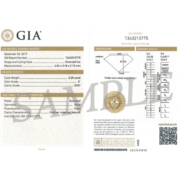 ダイヤモンド プラチナネックレス(0.3カラット/Dカラー/VVS1/エメラルドカット/一粒/タンク/4月誕生石/GIAグレーディングレポート付き)《WPDD3757》