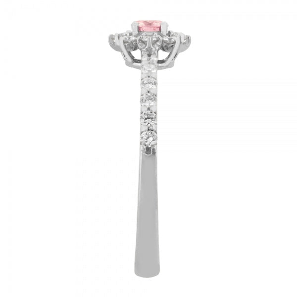 ピンクダイヤモンド/ダイヤモンド プラチナリング(0.1カラットFancy Pink/4月誕生石)《WRGD4052》