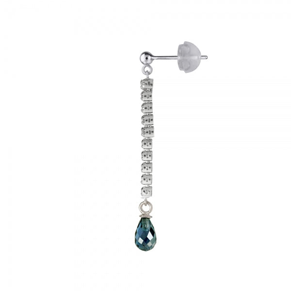 アレキサンドライト/ダイヤモンド プラチナピアス(クレサンベール/ブリオレット/テニス/6月誕生石)《WEPA3470》