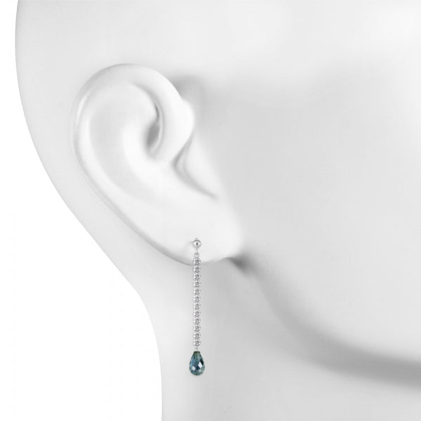 アレキサンドライト/ダイヤモンド プラチナピアス(クレサンベール/ブリオレット/テニス/6月誕生石)《WEPA3469》