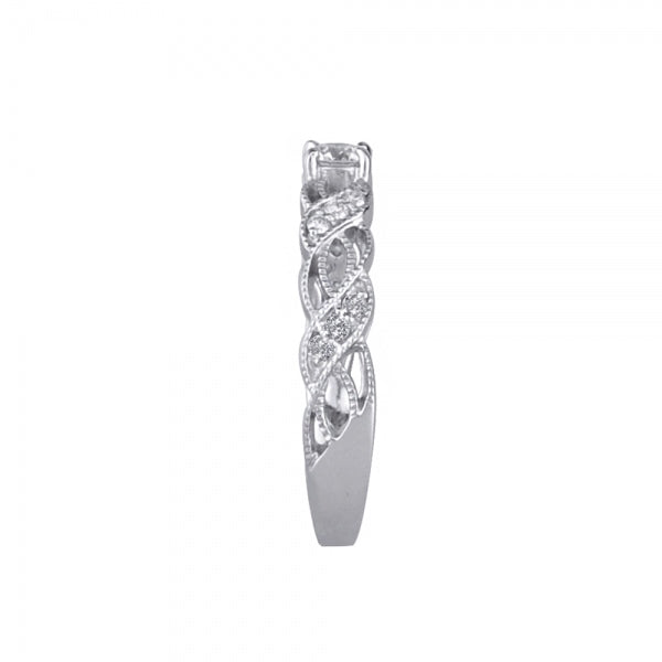 ダイヤモンド プラチナリング(0.13カラット/FカラーUP/VS2UP/EXCELLENT/一粒/レース調/4月誕生石)《WRGD3369》