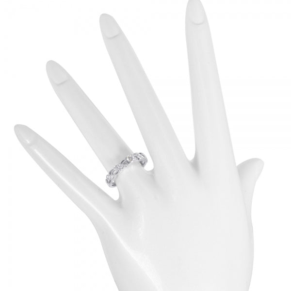 ダイヤモンド プラチナリング(0.13カラット/FカラーUP/VS2UP/EXCELLENT/一粒/レース調/4月誕生石)《WRGD3369》