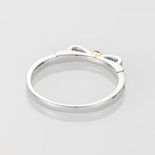 ピンクダイヤモンド/ダイヤモンド プラチナ /K18リング(アーガイル/リボンモチーフ/4月誕生石/アーガイルカード付き)《JRGD1783》