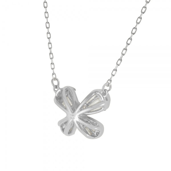 ダイヤモンド K18ネックレス(計0.3カラット/テーパーバケット/蝶モチーフ/4月誕生石)《WPDD3915》