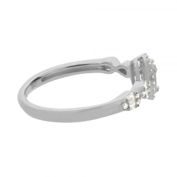 ダイヤモンド K18リング(計0.27カラット/テーパーバケット/4月誕生石)《WRGD3905》