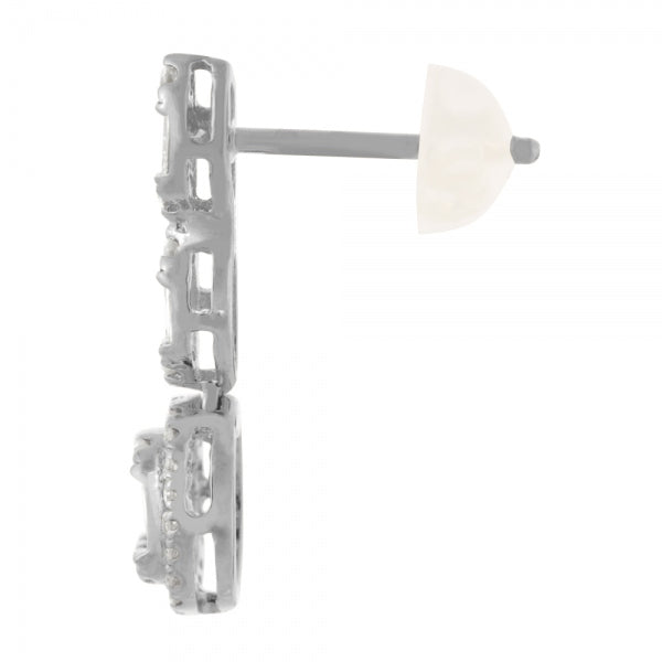 ダイヤモンド K18ピアス(計0.48カラット/テーパーバケット/スタッド/4月誕生石)《WEPD3909》