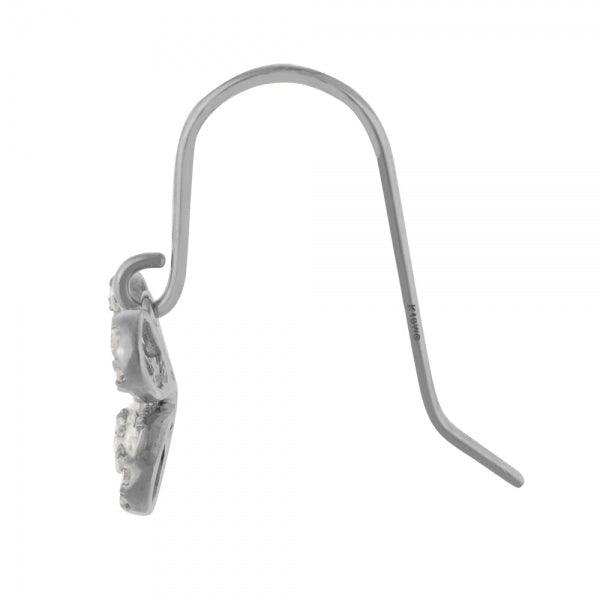 ダイヤモンド K18ピアス(計0.46カラット/テーパーバケット/蝶モチーフ/フック/4月誕生石)《WEPD3921》