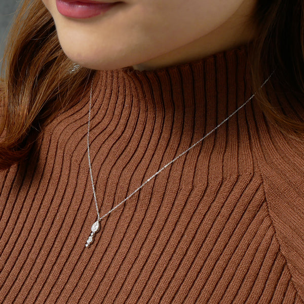 ダイヤモンド K18ネックレス(計0.23カラット/テーパーバケット/4月誕生石)《WPDD3911》