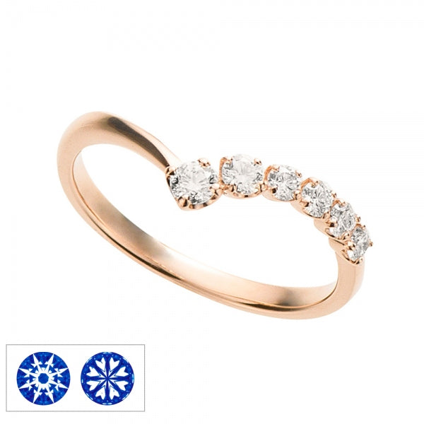 ダイヤモンド K18リング(計0.24カラット/H&C/ライン/4月誕生石)《WRGD3626》