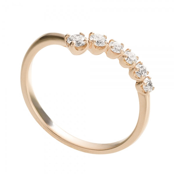 ダイヤモンド K18リング(計0.24カラット/H&C/ライン/4月誕生石)《WRGD3626》